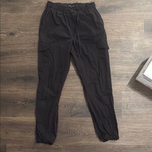Almost Famous Black Cargo Pants with Elastic Waistband